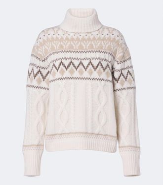 Bogner Lorely jacquard cashmere turtleneck sweater