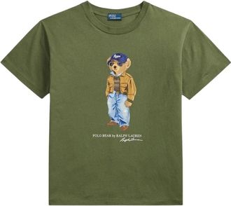 Polo Ralph Lauren Polo Bear T-shirt - Dames - T-shirts - Groen - L - Katoen - Tops