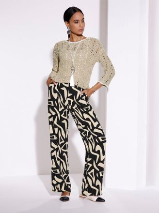 Cr&eacute;ation L Ajourpullover CREATION L Ajour-Pullover, Damen, Gr. 36, sand, ecru, 65% Polyacryl, 20% Polyamid, 15% Baumwolle, unifarben, Pullover Ajourpullover