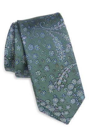 Nordstrom Davari Paisley Silk Tie in Green at Nordstrom