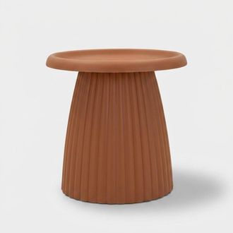 Les Tendances Mesa De Centro Para Sal&oacute;n Interior Y Exterior Efecto M&aacute;rmol Geax - Rojo