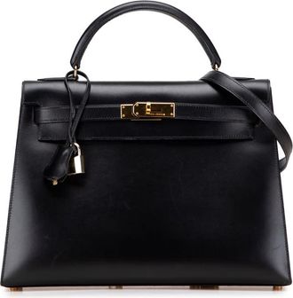 Herm&egrave;s Pre-owned Hermes Box Calf Kelly Sellier 32 Ladies 7TFJ2Z482V6A7601