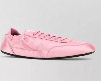 Prada satin collapse low profile sneakers rubber