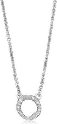Monica Vinader Riva Diamond Circle Pendant Necklace in Silver/Diamond at Nordstrom Rack