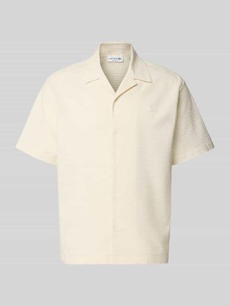 Lacoste Relaxed Fit Freizeithemd aus reiner Baumwolle in Offwhite, Gr&ouml;&szlig;e 39