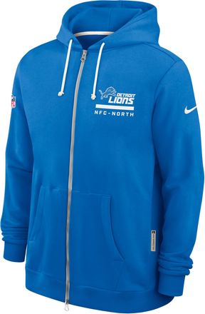 Nike Detroit Lions Utility Player Sideline Nike Mens Dri-FIT NFL Full-Zip Hoodie in Blue | 03AV45A9J-2FB