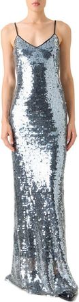 Akris Sequin Gown in Black/silver at Nordstrom, Size 10