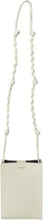 Jil Sander Tangle Small Cream Leather Shoulder Bag