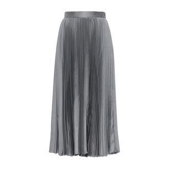 Jil Sander Midi Skirts, female, Gray, Size: M Technical Twill Pleated Skirt
