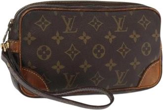 Louis Vuitton Pre-owned Vintage Canvas Clutch - Dames - Vintage Clutch - Bruin - ONE Size - Vintage