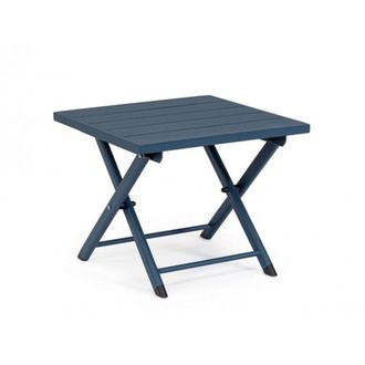 Konte Design Mesa de centro de aluminio plegable, azul