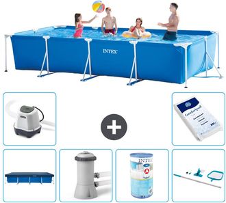 Intex Piscina Con Estructura Rectangular - 450x220x84 Cm - 7-piezas S30265