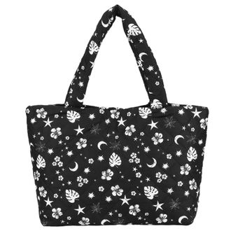 Generic Women Floral Puffy Padded Tote Shoulder Bag Large Capacity Daily Use (Star Moon) (style4)