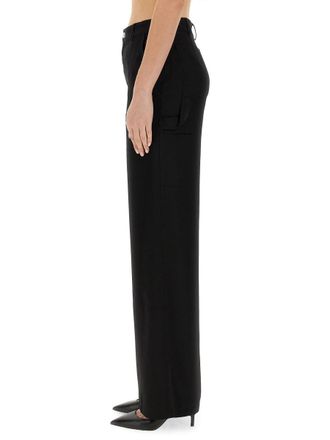 Moschino Viscose Palazzo Trousers - Black