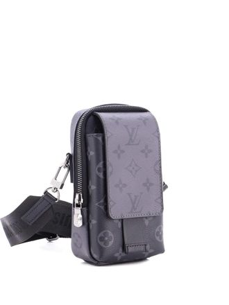 Louis Vuitton Double Phone Pouch NM Reverse Monogram Eclipse Canvas crossbody bag - Zwart