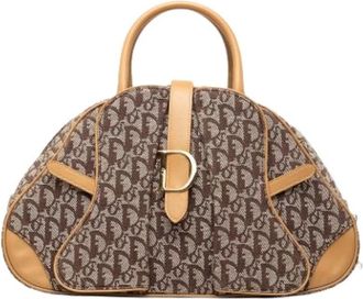 Dior Pre-owned Canvas Handbag - Dames - Vintage Handtas - Bruin - ONE Size - Leer - Vintage