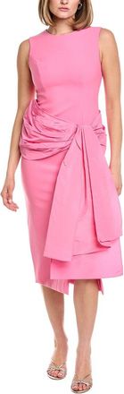 Carolina Herrera Solid Silk-Blend Column Dress