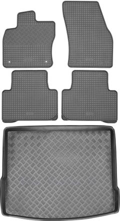 OEM Volkswagen Tiguan Ii Crossover De 2016 (juego) - Alfombrillas De Goma Para Coche + Alfombrilla Para Maletero