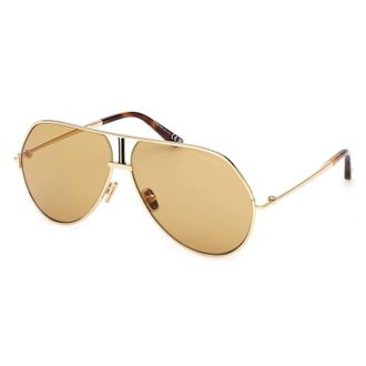 Tom Ford Rickie-02 Amber Pilot Mens Sunglasses FT1281 30E 63