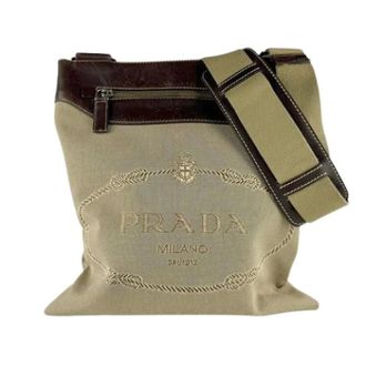 Prada unisex, Pre-owned, Beige, Maat: ONE Size Leer