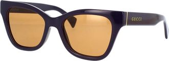 Gucci Elegante Cat-Eye Zonnebril - Dames - Accessoires - Paars - Maat: 52 MM