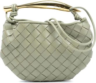 Bottega Veneta 2012-2025 Baby Lambskin Intrecciato Sardine satchel - Grigio