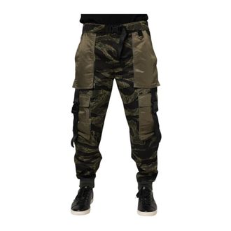 Dolce & Gabbana Camouflage Cargo Broek met Ritssluiting - Heren - Slim Fit Broeken - Veelkleurig - L - Katoen - Broeken