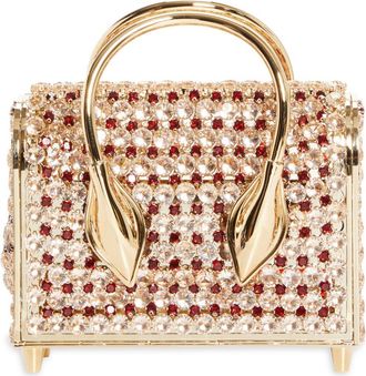 Christian Louboutin Crystal Mesh Top Handle Bag in Suzuran/Loubi at Nordstrom