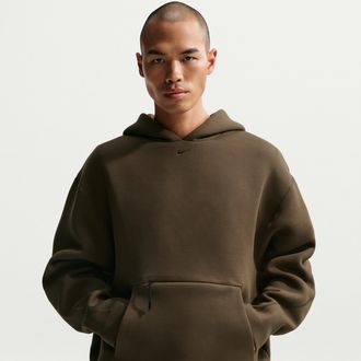 Nike Mens Tech Fleece Pullover Hoodie in Brown | IO9941-212