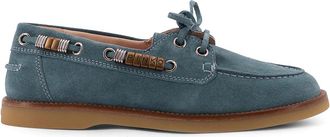 Pinko Grace Suede Loafers With Metal Lettering Logo