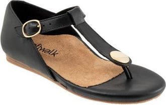 Softwalk Ankle Strap Sandal in Black at Nordstrom, Size 10.5