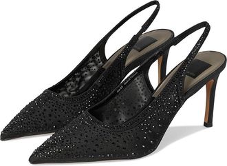 Dolce Vita Kaye Crystal High Womens Heels Black Mesh : 7.5 M, Rubber/Synthetic