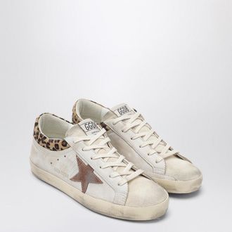Golden Goose Beigefarbener Sneaker Super Star von Golden Goose mit Ponyhaardetails