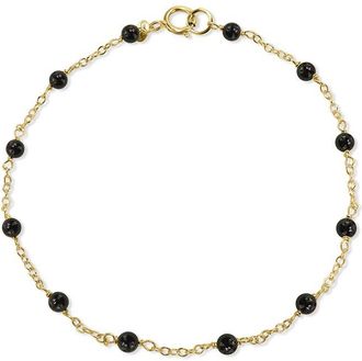 Jewelmak 14K Black Onyx Bracelet