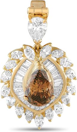 Luxury Bazaar 18K Yellow Gold 4.99ct Diamond Pendant MF28-110525