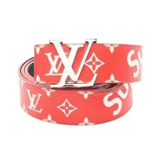 Louis Vuitton Pre-owned Belts, male, Red, Size: ONE SIZE Pre-owned Supreme Monogram Leather Belt Limited