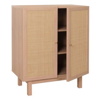 Hhg Nunca Usado] Highboard Hhg 394, C&oacute;moda Mueble Aparador, Compartimentos De Almacenaje, Rat&aacute;n Kubu 98x79x42cm, Natural