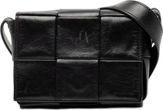 Bottega Veneta Pre-owned Bottega Veneta Candy Paper Calfskin Intrecciato Cassette Crossbody Unisex LEBANYB47GT0XJ6X