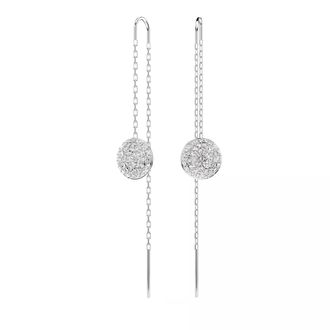 Swarovski Ohrringe - Meteora drop earrings, Rhodium plated - Gr. unisize - in Weiß - für Damen