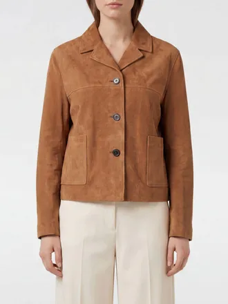 Arma Single-Breasted Suede Leather Jacket with a Slim Fit