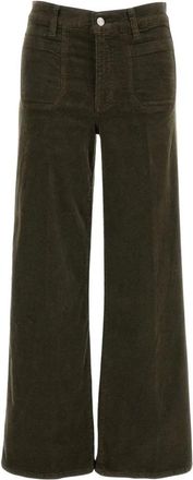 Frame Denim Le Slim Palazzo Modernist - Dames - Wijde Broeken - Groen - W23 - Katoen - Broeken