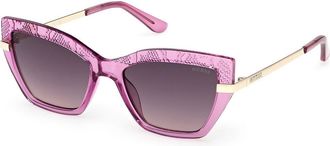 Guess GU00216 81B Womens Sunglasses Purple Size 53