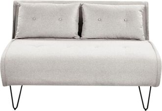 Beliani Sofa Bed 2 Seater VESTFOLD Fabric Light Grey
