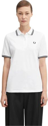 Fred Perry Polo shirt met dubbele tipping - Dames - Polos - Beige - M - Katoen - Tops