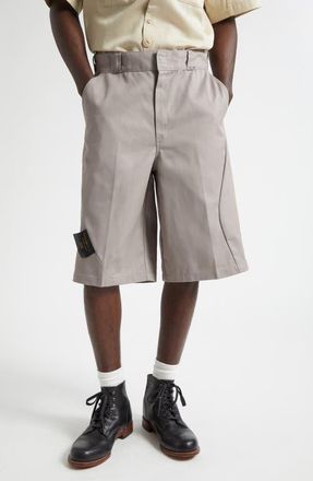 Undercover x Dickies Twill Work Shorts in Light Gray at Nordstrom, Size 4