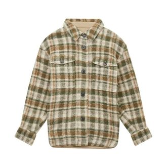 Isabel Marant Light Jackets, female, Beige, Size: M Harveli Check Shirt Jacket