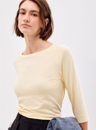 Contemporaine Womens SUPIMA cotton boat-neck T-shirt