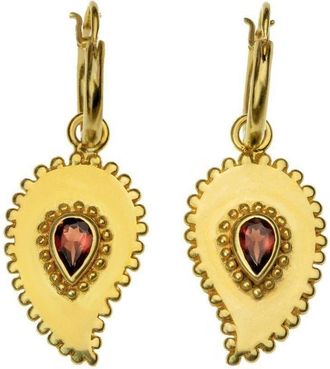 SEEKD Love Drop Garnet Earrings