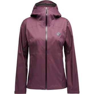 Black Diamond Fineline Stretch Rain Shell - Womens in Fig at Nordstrom, Size Small