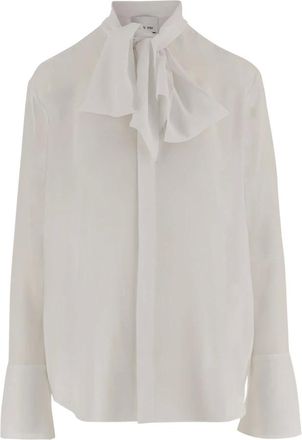 SA SU PHI Shirts, female, White, Size: XS Silk Shirt